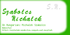 szabolcs michalek business card